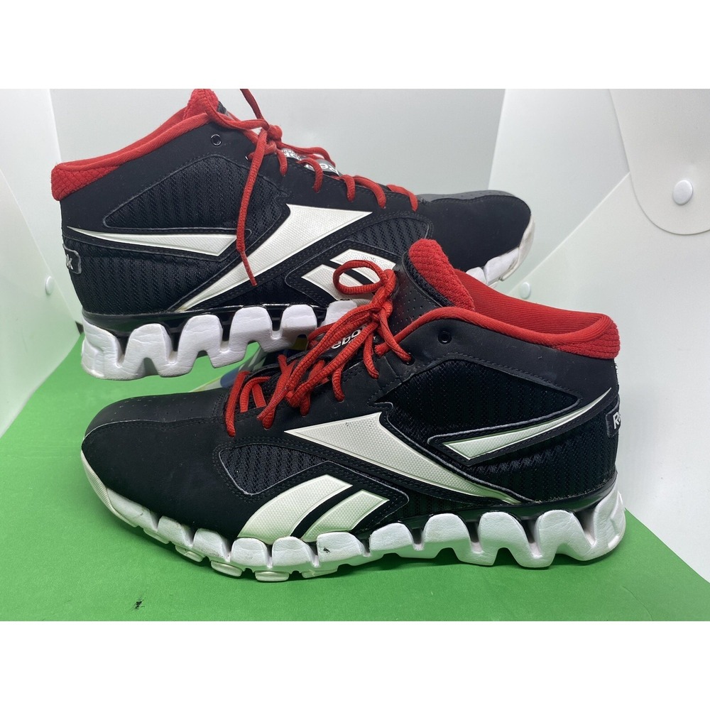 Reebok Mens Zig Fury J87544 Black Basketball Shoes Sneakers Size 11.5